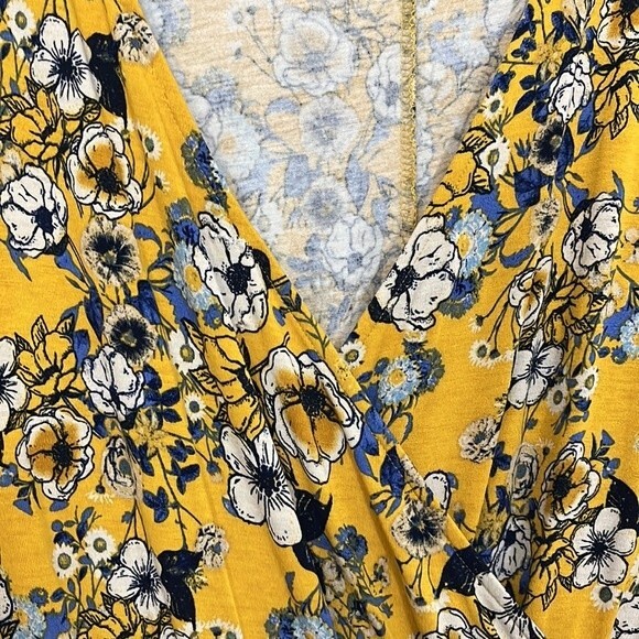 Dolcevida  mustard yellow floral romper Large - Picture 9 of 16